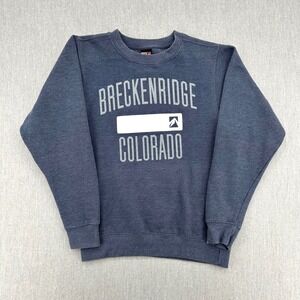 Outfitter Trading Co Breckenridge Colorado Sweatshirt Men's Small Blue Pullover
